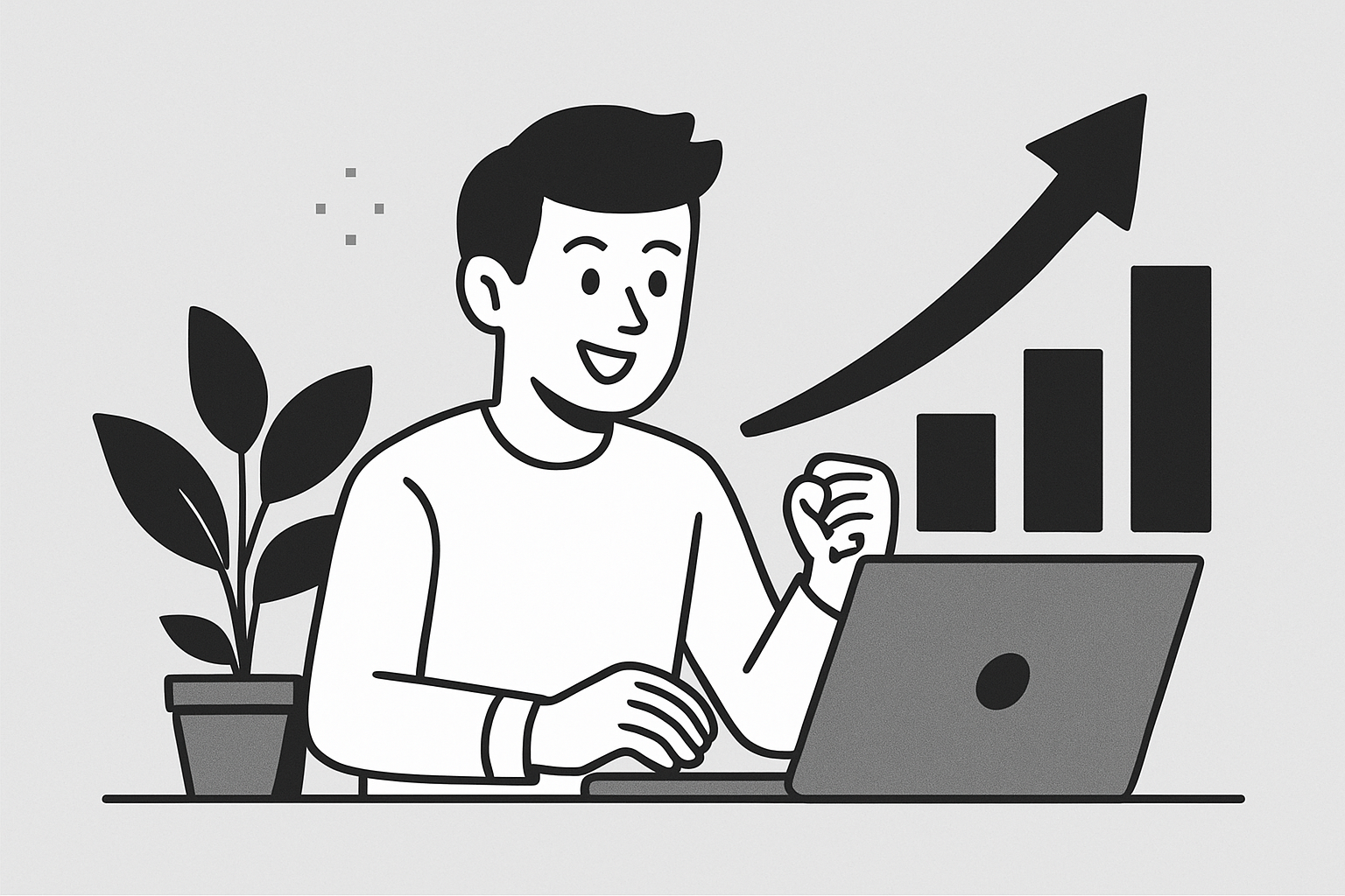 右肩上がりのグラフイメージ